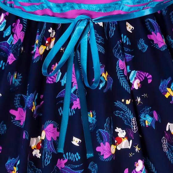 Disney Dress Shop Alice in Wonderland‎ Rockabilly Retro Dress Size Medium New! - Picture 6 of 10